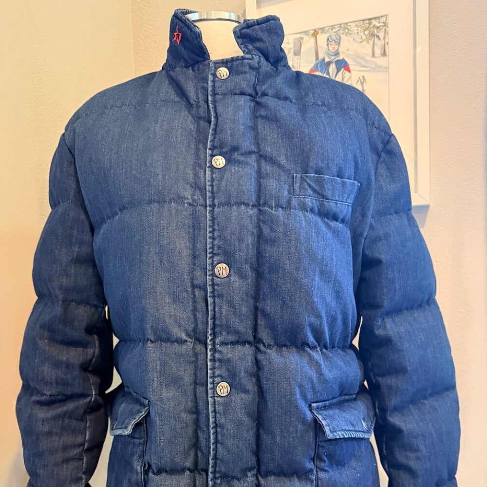 Perfect Moment Denim Cargo Puffer Jacket L